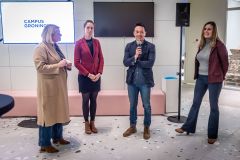 Start-up Protyon samen met Open Diagnostics projectleider Elke veenman en presentator Anne-wil Lucas van de NOM.